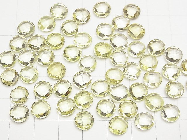 [Video]High Quality Lemon Quartz AAA Undrilled Faceted Coin 8x8x4mm 5pcs $6.79!