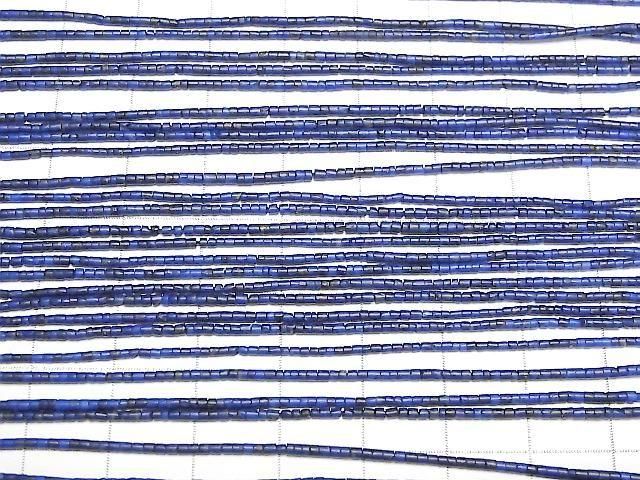 [Video] Lapislazuli AAA Tube (Heishi) 1mm 1strand beads (aprx.14inch/34cm)