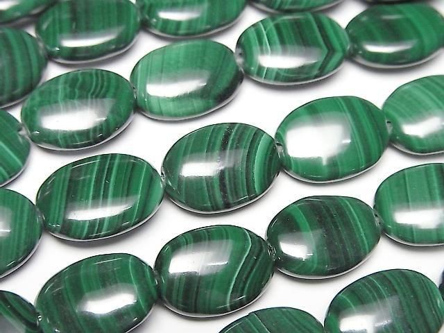 [Video] Malachite AAA Oval 14x10mm half or 1-strand beads (approx. 15inch/36cm)