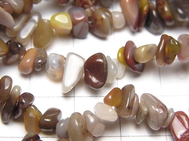 [Video] Tibet Multi Color Agate Chips (Small Nugget) 1strand beads (aprx.33inch / 82cm)