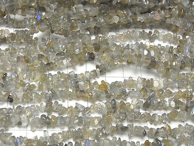 [Video] Labradorite AAA Chips (Small Nugget) 1strand beads (aprx.33inch / 84cm)