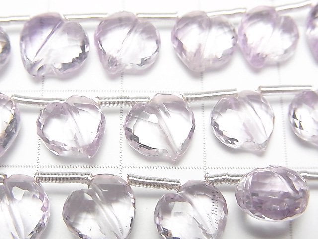 [Video] High Quality Pink Amethyst AAA Line Carved Heart cut 3pcs-1strand beads (aprx.8inch / 20cm)