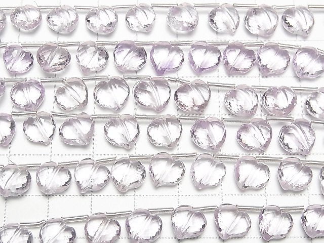 [Video] High Quality Pink Amethyst AAA Line Carved Heart cut 3pcs-1strand beads (aprx.8inch / 20cm)