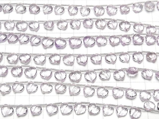 [Video] High Quality Pink Amethyst AAA Line Carved Heart cut 3pcs-1strand beads (aprx.8inch / 20cm)