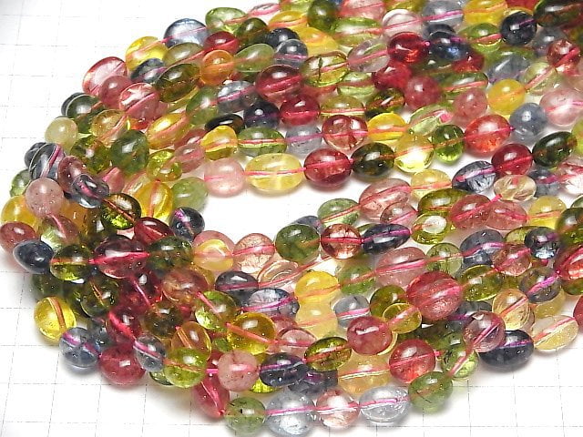 [Video] Multicolor Crystal Nugget 1strand beads (aprx.15inch / 38cm)