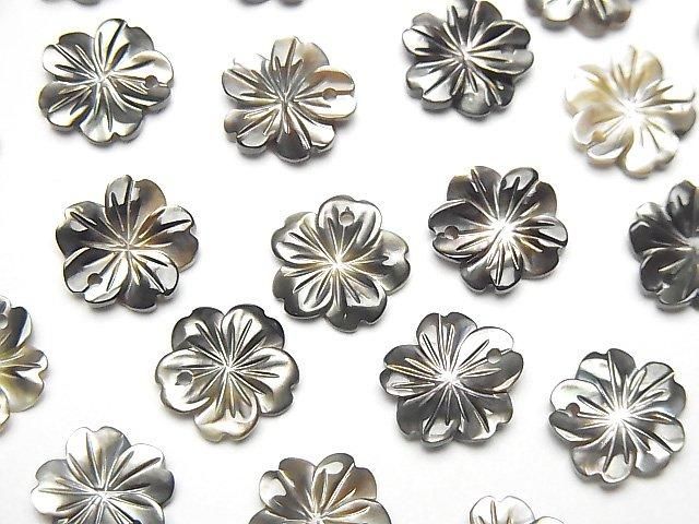[Video] High Quality Black Shell (Black-lip Oyster) AAA Flower 10mm 4pcs