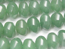 Green Aventurine 6Faceted Twist xFaceted Button Rondelle 14x14x10mmhalf or 1strand beads (aprx.15inch/37cm)