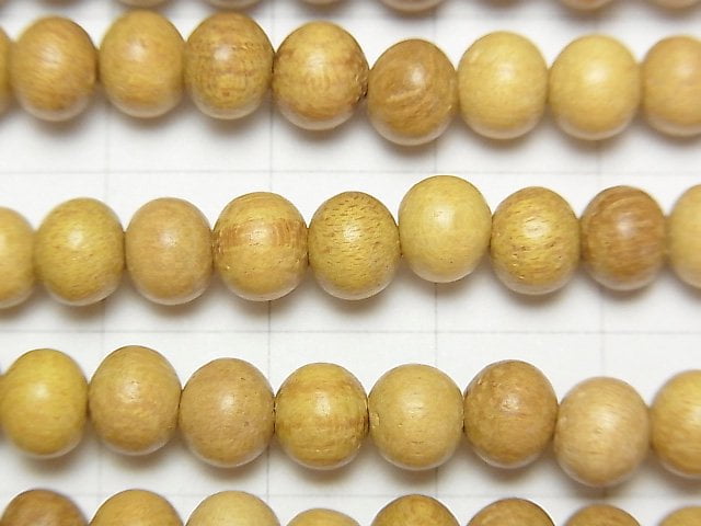 1strand $1.79! Wood Beads (Yellow) Semi Round 6mm 1strand beads (aprx.15inch / 38cm)