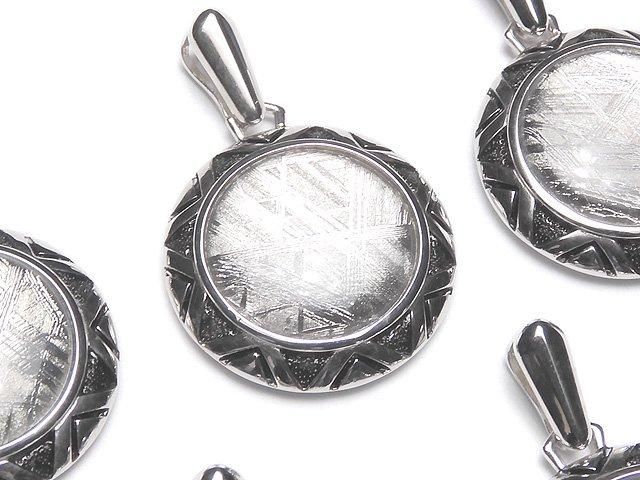 隕石（Muonionalusta）硬幣吊墜 25x25x6mm 925純銀