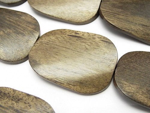 Rectangle, Twist, Wood Beads Natural Beads