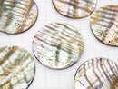 1pc $12.99! Abalone Shell  Coin 40x40x5mm 1pc