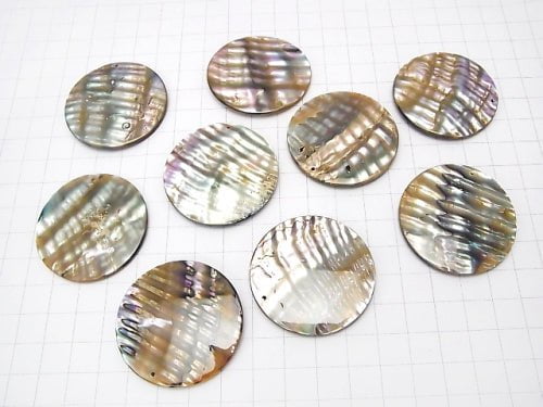 1pc $12.99! Abalone Shell  Coin 40x40x5mm 1pc