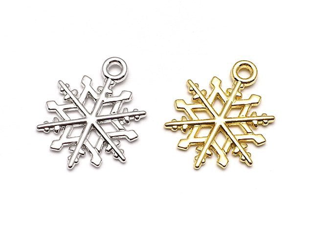 Metal parts Snow crystal charm 20x15mm 2pcs