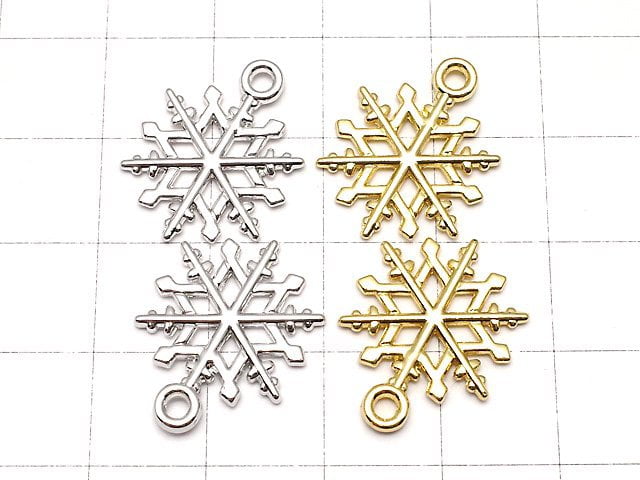 Metal parts Snow crystal charm 20x15mm 2pcs