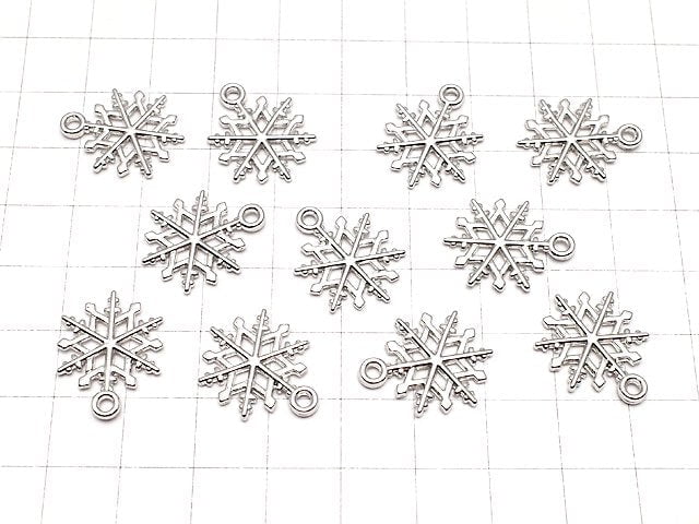 Metal parts Snow crystal charm 20x15mm 2pcs