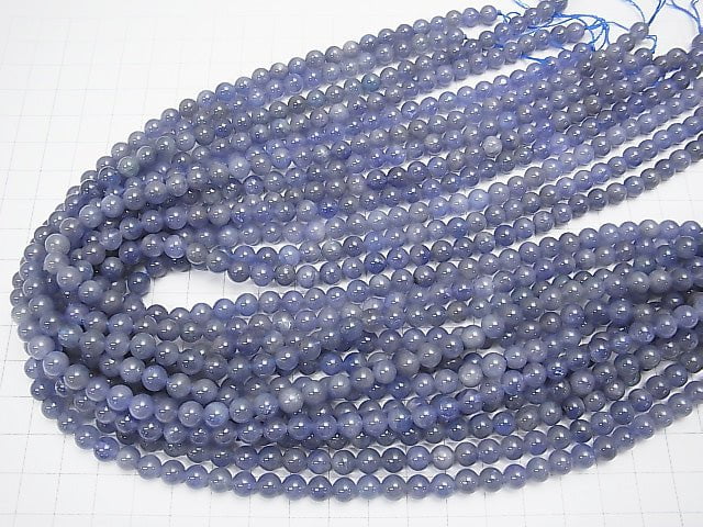 [Video] High quality Tanzanite AAA Round 6 mm 1/4 or 1strand beads (aprx.15 inch / 38 cm)