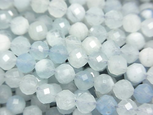 Aquamarine, Faceted Round Gemstone Beads