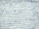 [Video] High Quality!  1strand $15.99! Aquamarine AA++ Faceted Round 5mm  1strand beads (aprx.15inch/36cm)