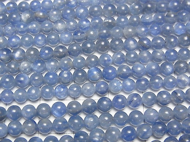 [Video] Kyanite AA++ Round 4mm half or 1strand beads (aprx.15inch/38cm)