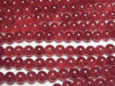 Red color Jade (clear type) Round 6mm 1strand beads (aprx.15inch / 37cm)
