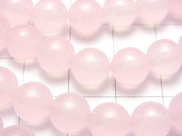 Pink Color Jade (Clear Type) Round 8mm 1strand beads (aprx.15inch / 37cm)