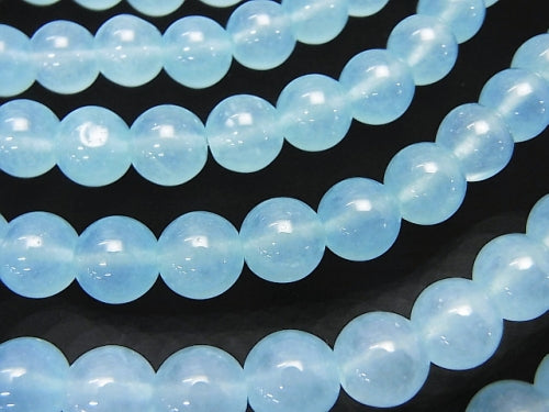 1strand $5.79! Light Blue Color Jade (Clear Type) Round 10mm 1strand beads (aprx.15inch / 37cm)