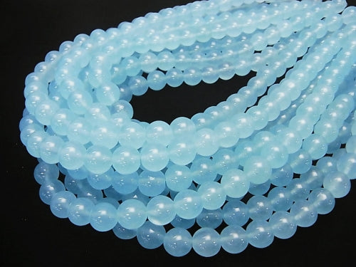 1strand $5.79! Light Blue Color Jade (Clear Type) Round 10mm 1strand beads (aprx.15inch / 37cm)