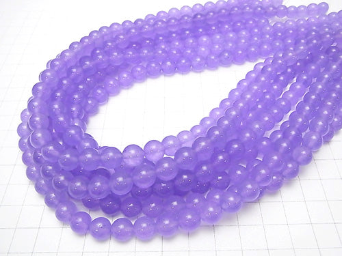 1strand $4.79! Purple Color Jade (Clear Type) Round 8mm 1strand beads (aprx.15inch / 38cm)