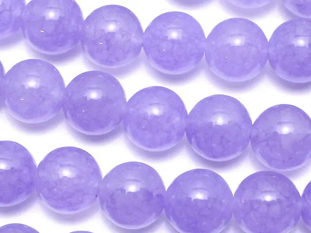 Purple Color Jade (Clear Type) Round 10mm 1strand beads (aprx.14inch / 35cm)