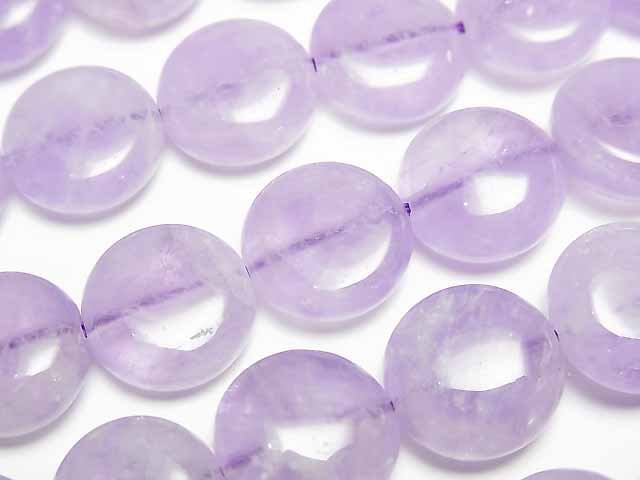 Coin, Lavender Amethyst Gemstone Beads