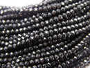[Video]High Quality! 2pcs $6.79! High Quality Black Spinel AAA++ Faceted Button Rondelle 2x2x1.5mm 1strand beads (aprx.15inch/37cm)
