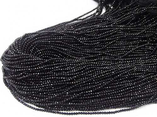 [Video] High Quality! 2pcs for $6.79! High Quality Black Spinel AAA++ Faceted Button Rondelle, 2x2x1mm, 1-strand beads (approx. 15 inches/37 cm)