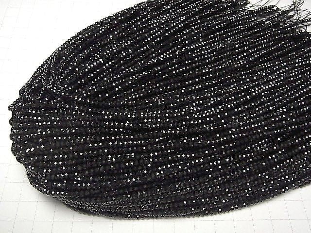 [Video] High Quality! 2pcs $7.79! High Quality Black Spinel AAA++ Faceted Button Rondelle 3x3x2mm 1-strand beads (approx. 15inch/36cm)