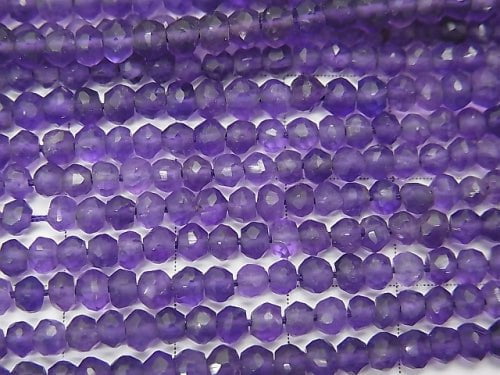 [Video]  1strand $13.99! Amethyst AA++ Faceted Button Roundel  1strand beads (aprx.13inch/33cm)