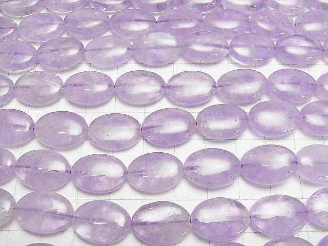 [Video] Lavender Amethyst AAA - AA ++ Oval 18 x 13 x 7 mm half or 1 strand beads (aprx.15 inch / 36 cm)