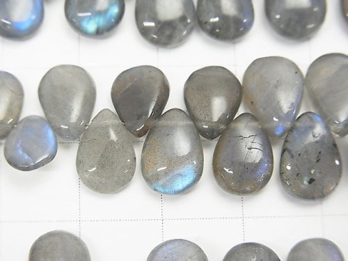 [Video]Blue Labradorite AA Pear shape Briolette (Smooth) half or 1strand beads (aprx.7inch/18cm)