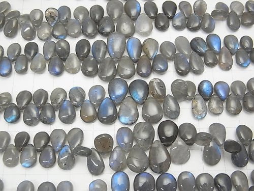 [Video]Blue Labradorite AA Pear shape Briolette (Smooth) half or 1strand beads (aprx.7inch/18cm)