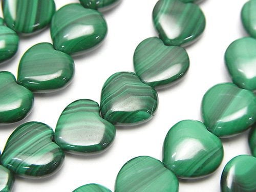 Heart, Malachite Gemstone Beads