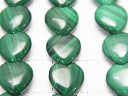 [Video] Malachite AAA Vertical Hole Heart Shape 10 x 10 x 4 mm half or 1 strand beads (aprx.15 inch / 37 cm)