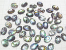 [Video] Abalone Shell x Crystal AAA- Oval Faceted Cabochon 14x10mm 3pcs