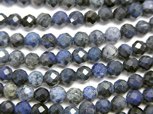 High Quality!  1strand $9.79! Dumortierite  32Faceted Round 4mm 1strand beads (aprx.15inch/37cm)