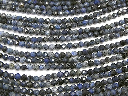 High Quality!  1strand $9.79! Dumortierite  32Faceted Round 4mm 1strand beads (aprx.15inch/37cm)