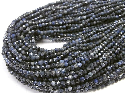 High Quality!  1strand $9.79! Dumortierite  32Faceted Round 4mm 1strand beads (aprx.15inch/37cm)