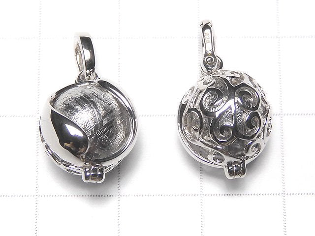 Meteorite (Muonionalusta) Pendant with 10 mm balls Design frame included Silver 925