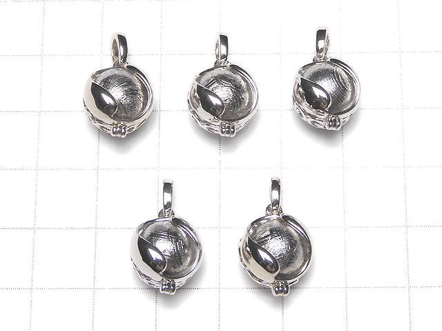 Meteorite (Muonionalusta) Pendant with 10 mm balls Design frame included Silver 925