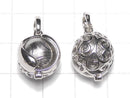 Meteorite (Muonionalusta) Pendant with 12 mm ball Ball design Silver 925