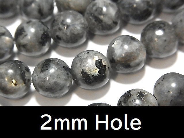 Larvikite, Round Gemstone Beads