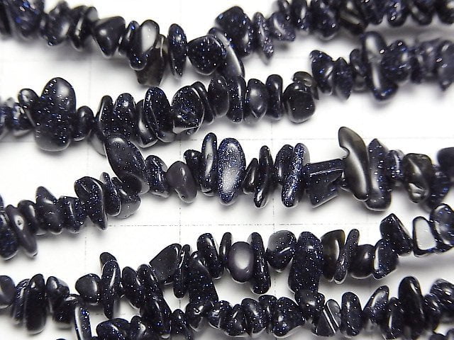 [Video]  1strand $2.39! Blue Golden Sand Stone  Chips (Small Nugget ) 1strand beads (aprx.33inch/84cm)