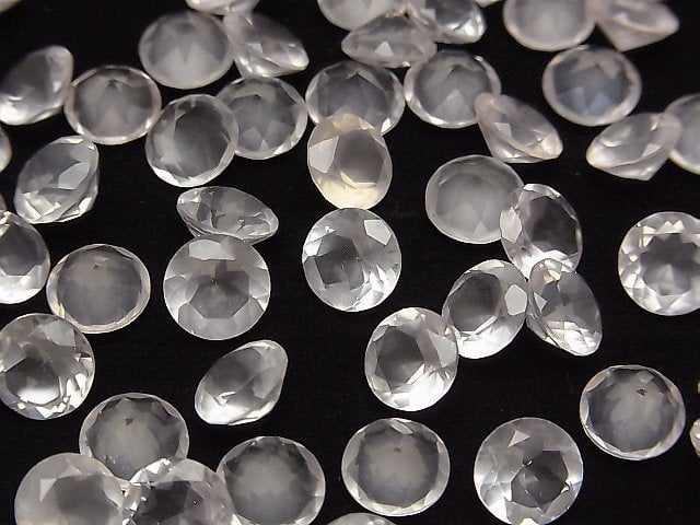 [Video]High Quality Rose Quartz AAA Loose stone Round Faceted 8x8mm 4pcs