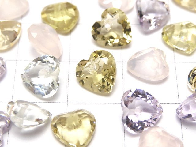 [Video]High Quality Mixed Stone AAA Heart cut 8x8mm 1/4strands -Bracelet